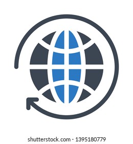 global reload glyph double color icon