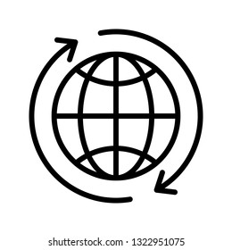 global reload line icon