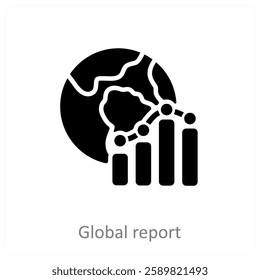 Global Report and report icon concept