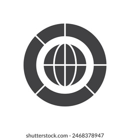Global Report Icon - Pie Chart Icon