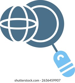 Global Research Glyph Two Colour Icon