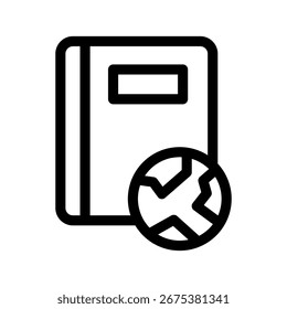 Ilustração de design de símbolo de vetor de ícone de pesquisa global