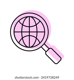 Global Research icon, worldwide, business, international, global expansion color shadow thinline icon, editable vector icon, pixel perfect, illustrator ai file