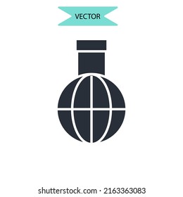 Global research icons  symbol vector elements for infographic web