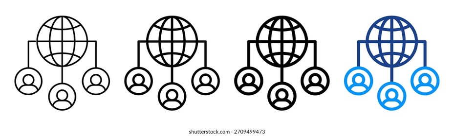 Global Resource Icon Different Outline Collection Set