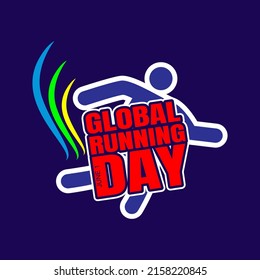 Global Running Day Concept Vector Design Stock Vector (Royalty Free ...