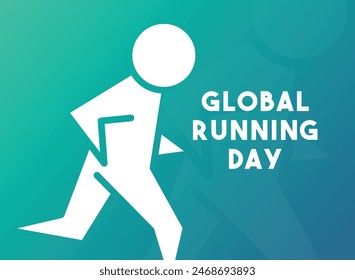 Global Running Day design vector on gradient background. Eps 10.