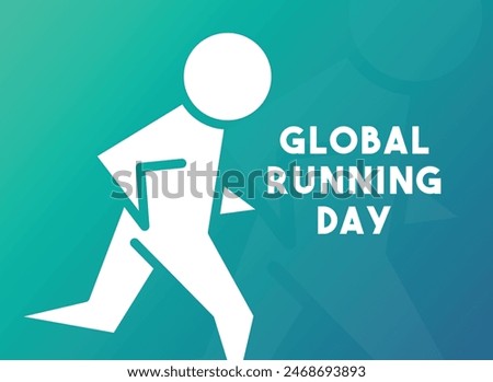 Global Running Day design vector on gradient background. Eps 10.