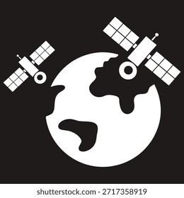 Rede global de comunicação por satélite orbitando o planeta Terra fornecendo soluções tecnológicas avançadas para conectividade moderna e transferência de dados