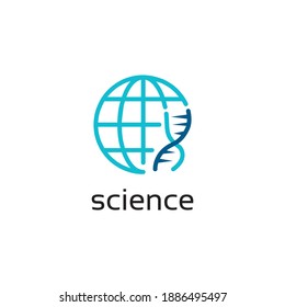 Global Science Illustration Logo Design Vector Stock Vector (Royalty ...