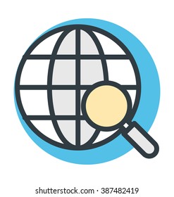 Global Search Colored Vector Icon