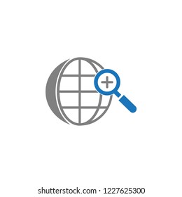 Global Search creative icon. Simple illustration. Global Search icon from human resources collection. Two colors element for web, apps, software, print.