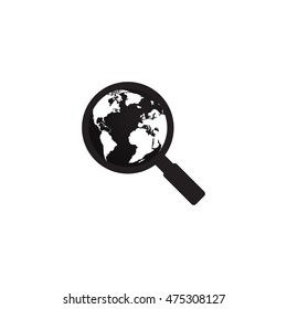global search earth vector icon