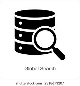 Global Search and Find icon concept
