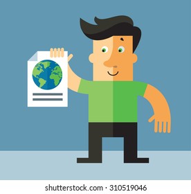 Global search.   Flat vector illustration.
