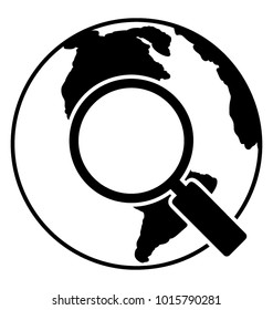 
Global search,  glyph icon web search
