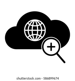 Global search icon. Internet Technology, IT