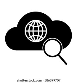 Global search icon. Internet Technology, IT