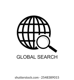global search icon , network icon