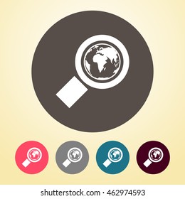 Global Search Icon in round shape. 