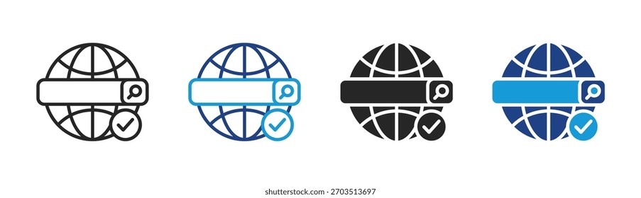 Globale Suche Symbol Set mehrere Stilkollektion
