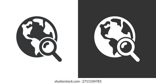 Global Search icon. Solid glyph series icon