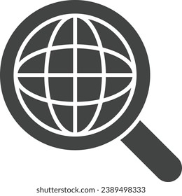 Global Search icon vector image. Suitable for mobile application web application and print media.