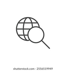 Global search icon Vector logo outline