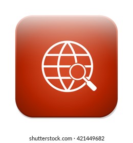 Global search icon. World globe symbol.