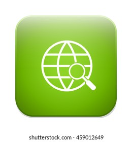 Global search icon. World globe symbol.