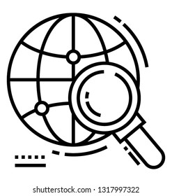 Global search line icon 