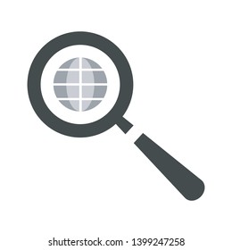 Global search single icon. Vector illustration. - Vector 