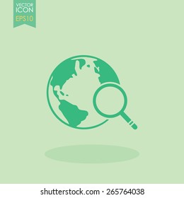 Global search vector icon. 