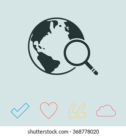 Global search vector icon. 