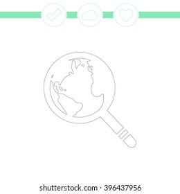 Global search vector icon. 