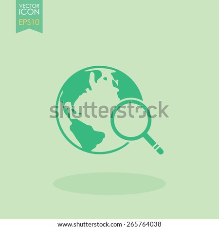Global search vector icon. 