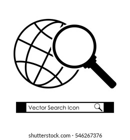 Global search vector icon. search form templates and scribbles for websites