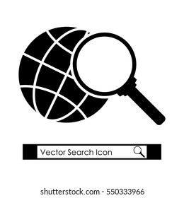 Global search vector icon. search form templates and scribbles for websites