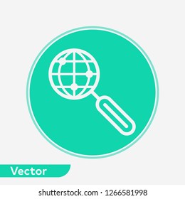 Global search vector icon sign symbol