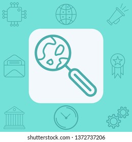 Global search vector icon sign symbol
