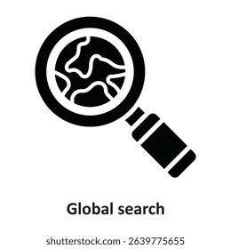 Global search Vector Icon which can easily modify or edit
