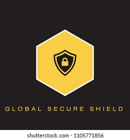 Global Secure Shield Icon