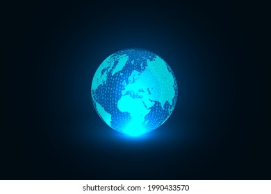 global security connection to world online technology abstract. code security and protection background.