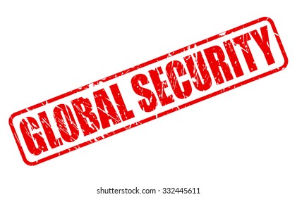 GLOBAL SECURITY red stamp text on white