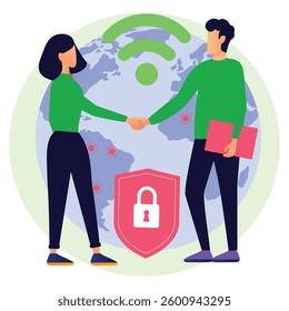 global security Vector Illustration Which can easily modify or edit

