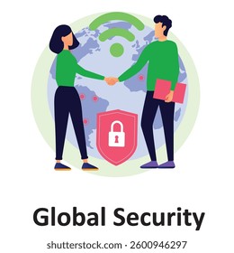 global security Vector Illustration Which can easily modify or edit


