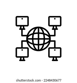 Global Server icon in vector. Logotype