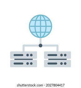 Global Servers icon vector image. Can also be used for Physical Fitness. Suitable for mobile apps, web apps and print media.