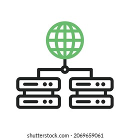 Global Servers icon vector image. Can also be used for Physical Fitness. Suitable for mobile apps, web apps and print media.