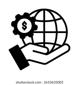 Global Service Icon Element for Design